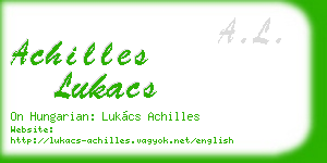 achilles lukacs business card
